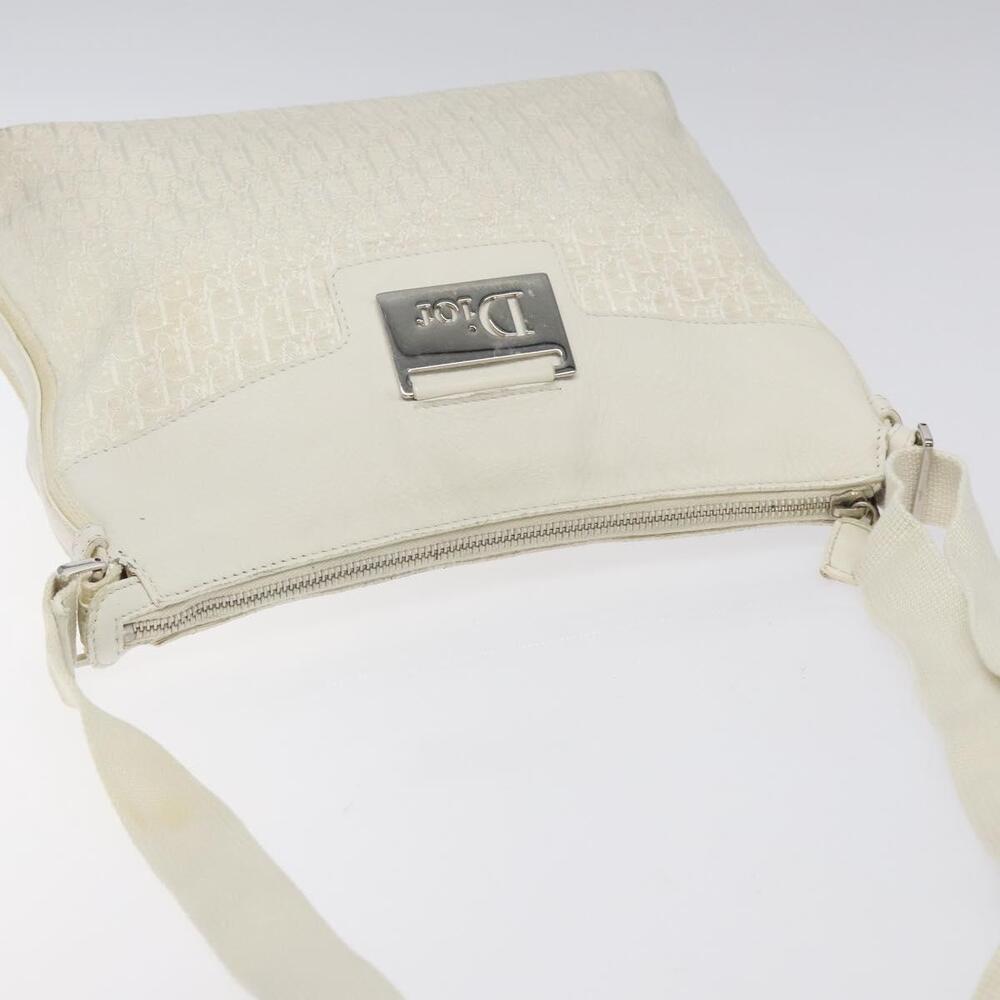 DIOR Trotter Canvas Shoulder Bag White Silver - Picture 6 of 16